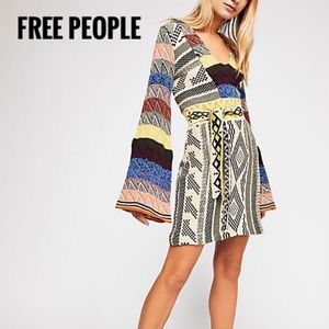 Free People Patchwork Sweater Dress Size XS